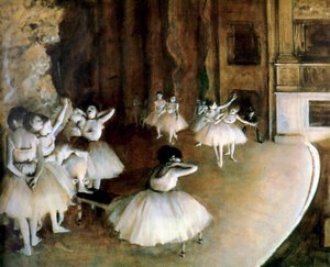 Baletní zkouška na jevišti, 1874. od Edgar Degas