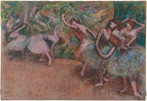 Baletní scéna, asi 1907 (pastel) od Edgar Degas