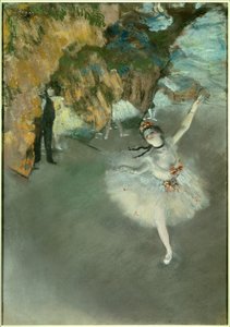 Balet nebo Hvězda nebo Tanečnice na jevišti od Edgar Degas