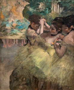 V zákulisí (také známé jako „žlutí tanečnice“). 1874-1876. Olej na plátně. od Edgar Degas