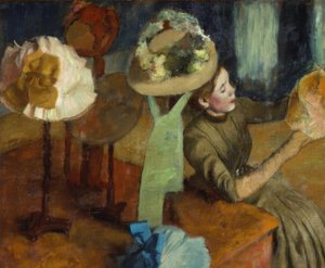 U kloboučníka od Edgar Degas