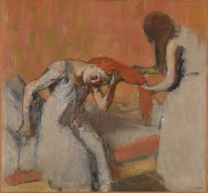Při česání (la coiffure). 1892-95 od Edgar Degas
