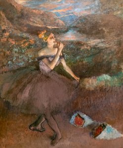 Kytice tanečnice. Kolem 1895-1900. Olej na plátně. od Edgar Degas