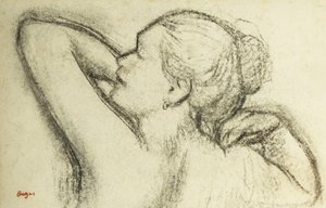 Busta ženy; Buste de Femme, od Edgar Degas