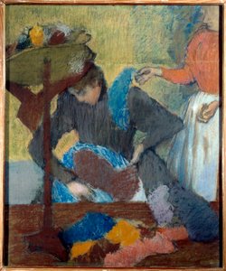 Chez la modist Pastel od Edgara Degase (1834-1917) 1898 Sun. 0,91x0,75 m Paříž, muzeum Orsay od Edgar Degas