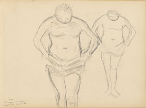 Kopie Cézannových koupajících se od Edgar Degas