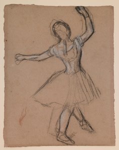 Tanečnice na jevišti a v pohybu od Edgar Degas