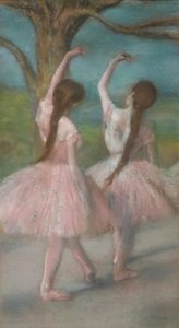 Tanečníci v růžovém od Edgar Degas