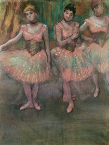 Tanečníci v lososových sukních od Edgar Degas