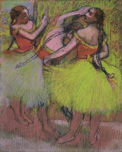 Tanečníci s vlasy v copáncích od Edgar Degas