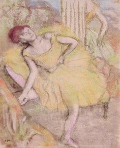 Odpočívající tanečnice, kolem 1897-1900 (pastel a kontraproof na papíře) od Edgar Degas