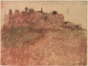 Esterelská vesnice, asi 1890 (monotyp) od Edgar Degas