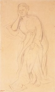 Eugenie Fiocre, studium pro Mlle Fiocre v baletu The Source, kolem roku 1867 od Edgar Degas