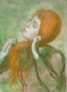 Žena česání od Edgar Degas