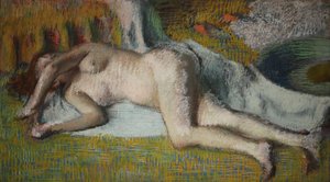 Francouzsky: Après le bain (femme nue couchée) od Edgar Degas