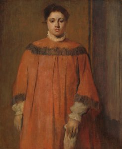 Dívka v červeném, kolem roku 1866 od Edgar Degas