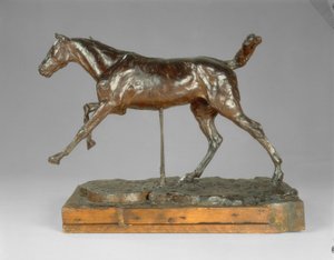 Kůň cválající pravou nohou od Edgar Degas