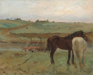 Koně na louce, 1871. od Edgar Degas