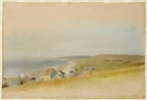 Domy na Cliff Edge ve Villers-sur-Mer, 1869 od Edgar Degas