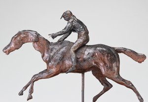 Žokej s čepicí, možná 90. léta 19. století. od Edgar Degas