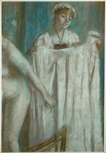 La Toilette apres le bain (pastel na papíře) od Edgar Degas