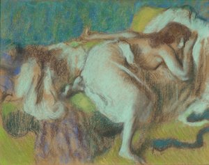 Le Repos, cca 1893 (Pastel na palubě) od Edgar Degas
