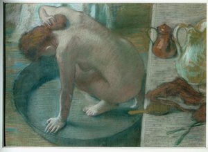 Le tub (Žena ve vaně) (olej na plátně) od Edgar Degas