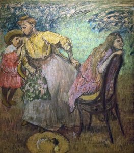 Paní Alexis Rouartová a její děti (asi 1905). Edgar Degas (1834-1917). Pastel a uhel na pauzovacím papíře nalepeném v celku na kartonu. Musee des Beaux-Arts de la Ville de Paris, Petite Palais. od Edgar Degas