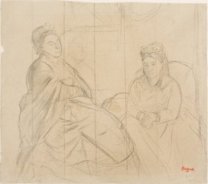 Madame Lisle a Madame Loubens od Edgar Degas