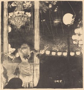 Mademoiselle Bécat v Cafe des Ambassadeurs Ambassadors: Mlle Bécat, c. 1877. od Edgar Degas