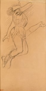 Mademoiselle La La v Circus Fernando, 1879 (černá pastelka na hnědém papíře) od Edgar Degas