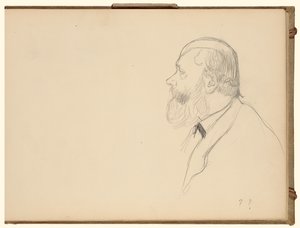 Muž z profilu od Edgar Degas