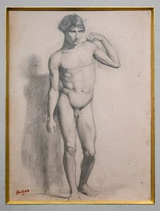 Muž vstal. Kolem 1856-1858. Grafit na papíře. od Edgar Degas