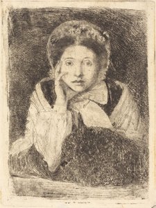 Marguerite De Gas, umělcova sestra Marguerite De Gas, sestra umělce, 18601862. od Edgar Degas