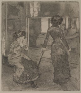 Mary Cassatt v Louvru: Etruská galerie od Edgar Degas