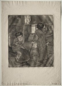 Mary Cassatt v Louvru: Etruská galerie, 1879-1880. od Edgar Degas
