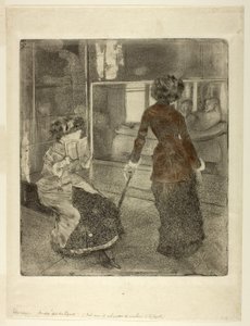 Mary Cassatt v Louvru: Etruská galerie, 1879-80 od Edgar Degas