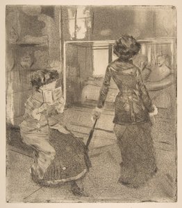 Mary Cassatt v Louvru: Etruská galerie, 1879-80. od Edgar Degas