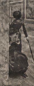 Mary Cassatt v Louvru: Galerie obrazů, 1879-1880. od Edgar Degas