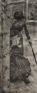 Mary Cassatt v Louvru: Galerie obrazů, 1879-1880. od Edgar Degas