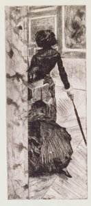 Mary Cassatt v Louvru: Galerie obrazů, 1879-80 od Edgar Degas