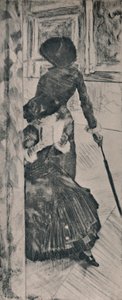 Mary Cassatt v Louvru, kolem roku 1880, 1946 od Edgar Degas