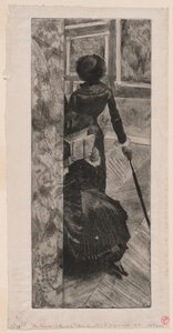 Mary Cassatt v galerii obrazů v Louvru od Edgar Degas