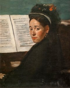 Slečna Dihau u klavíru. Kolem 1870. Olej na plátně. od Edgar Degas