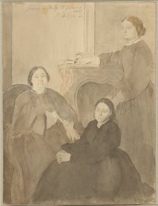Paní Michel Musson a její dcery Estelle a Désirée od Edgar Degas