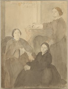 Rouva Michel Musson ja hänen tyttärensä, Estelle ja Désirée od Edgar Degas