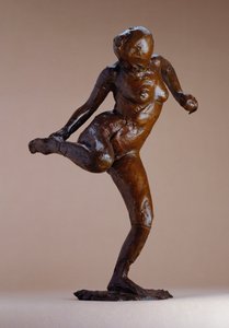 Nahá při pohledu na chodidlo její pravé nohy od Edgar Degas