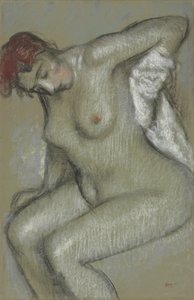 Nahá žena, která se suší; Femme nue s"essuyant, 1895