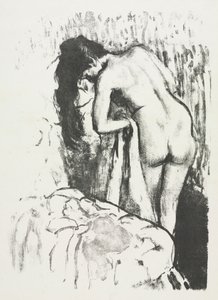 Nahá žena Stojící, Sušení Se od Edgar Degas