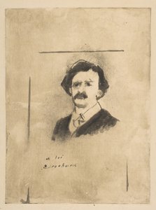 Portrét oblíbence Virginie Cardinalové, ilustrace herce Crocharda pro La Fami..., ca. 1880. od Edgar Degas
